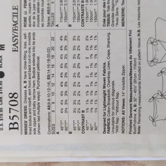 Butterick Pattern B5708 - Picture 4 of 5